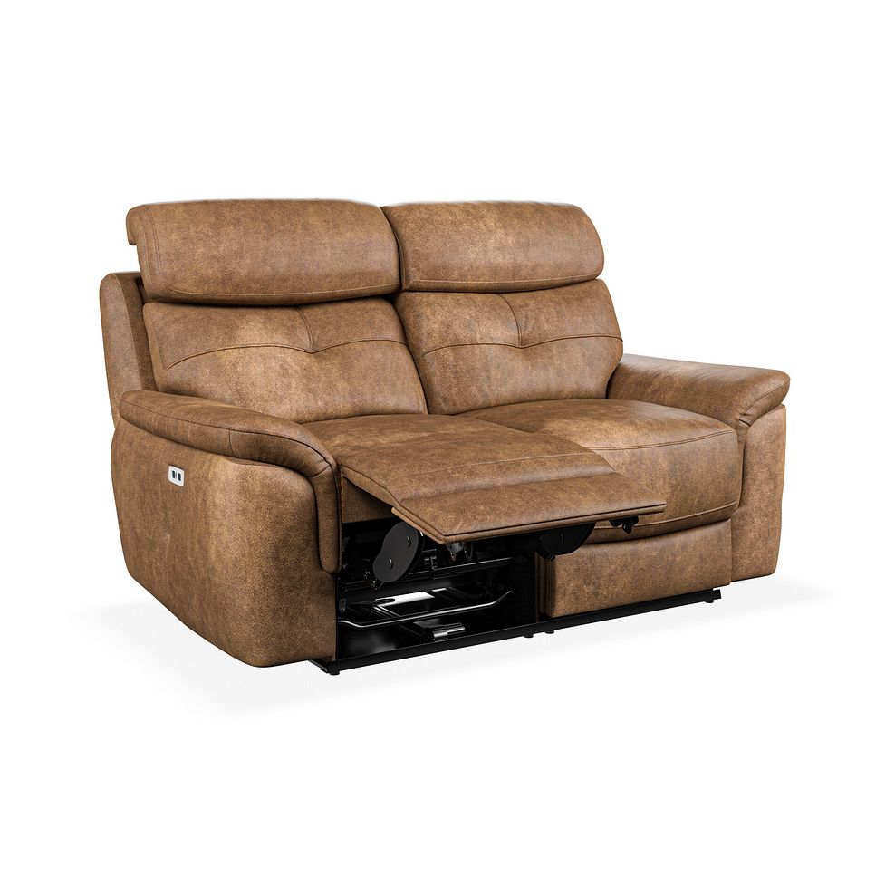 Iver 2 Seater Electric Recliner Sofa with Power Headrests in Ranch Brown Fabric 3
