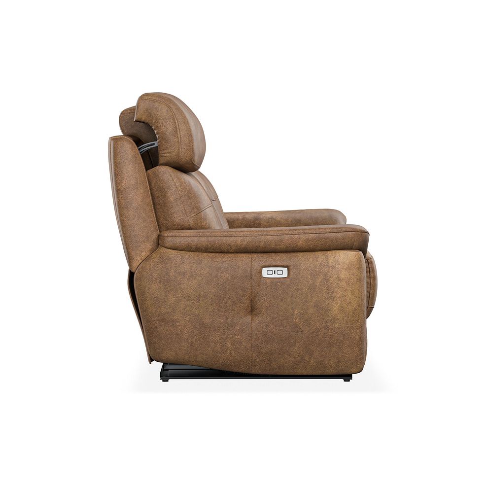 Iver 2 Seater Electric Recliner Sofa with Power Headrests in Ranch Brown Fabric 7