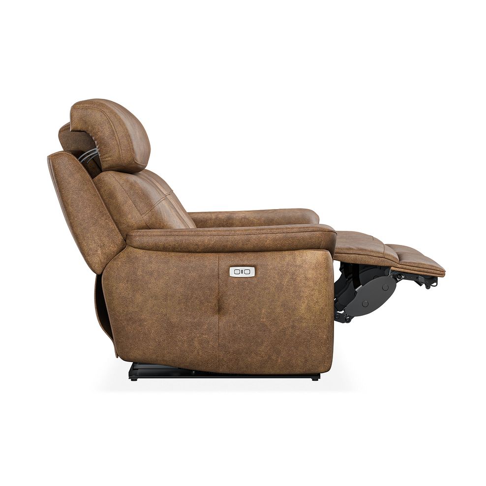 Iver 2 Seater Electric Recliner Sofa with Power Headrests in Ranch Brown Fabric 8