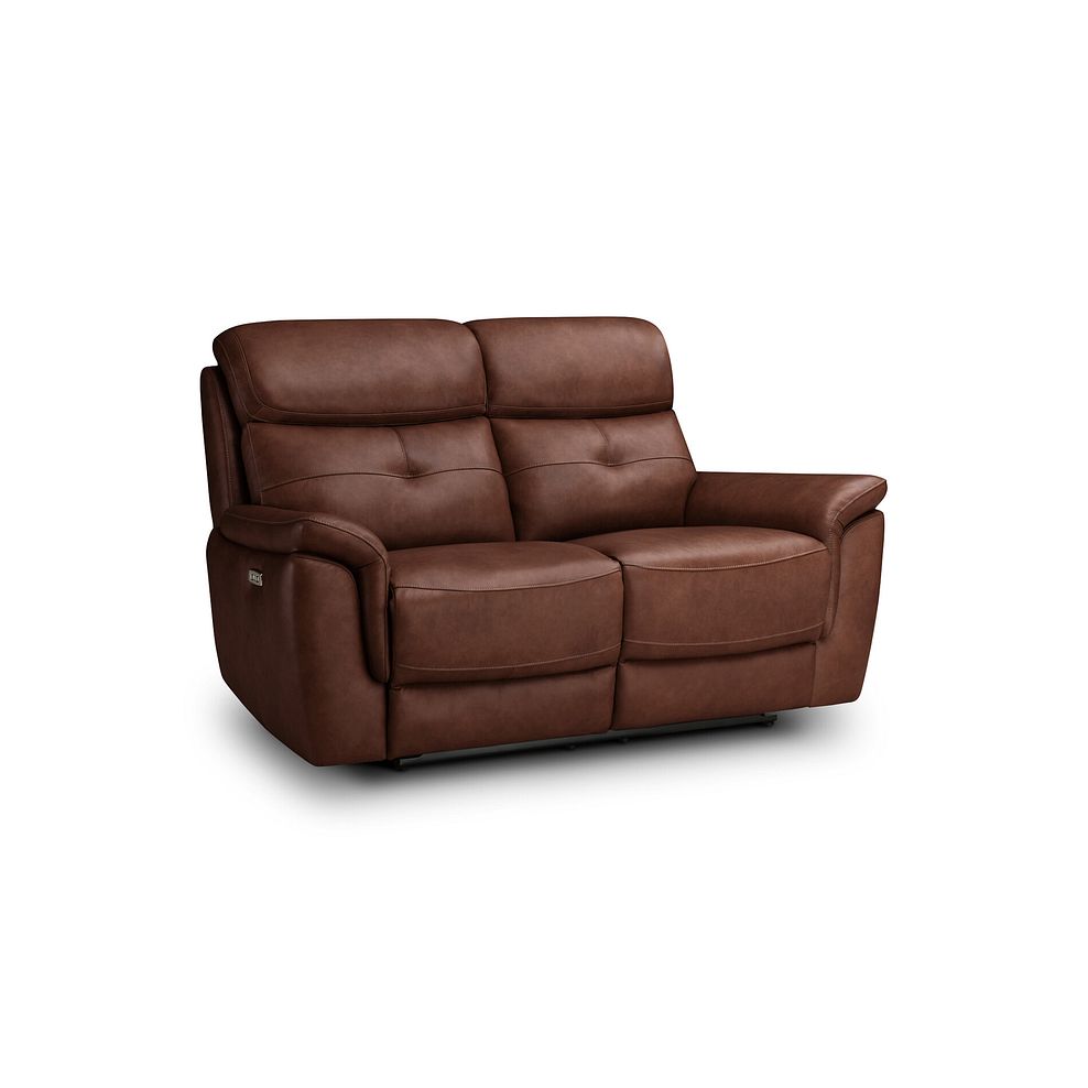 Iver 2 Seater Electric Recliner Sofa with Power Headrests in Virgo Chestnut Leather 1