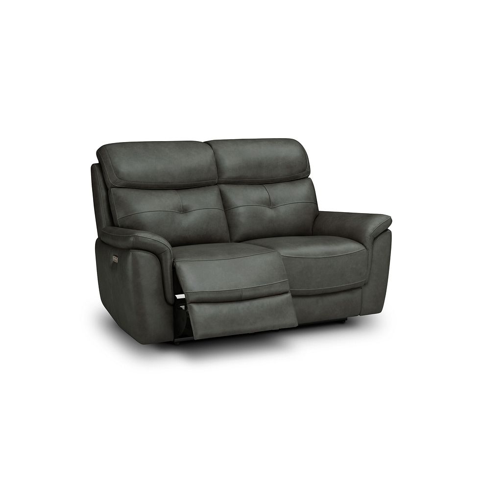 Iver 2 Seater Electric Recliner Sofa with Power Headrests in Virgo Lead Leather 2