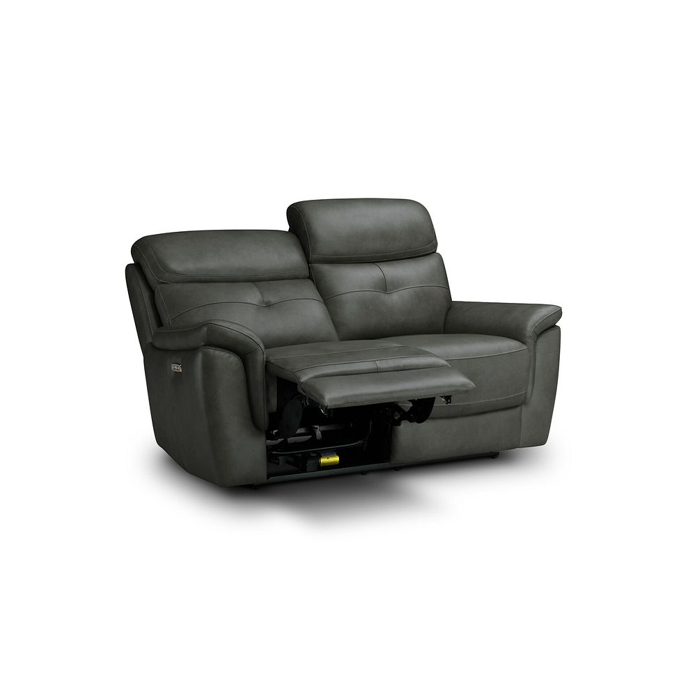 Iver 2 Seater Electric Recliner Sofa with Power Headrests in Virgo Lead Leather 3