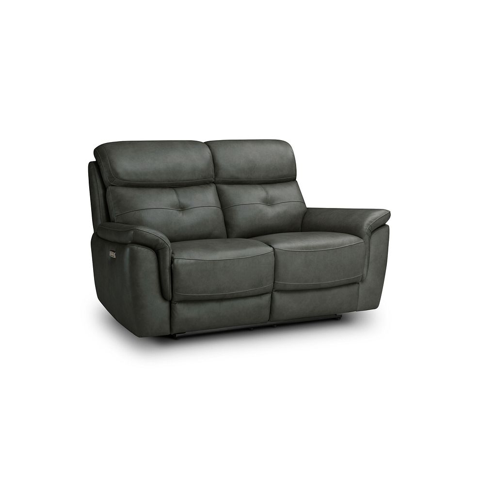 Iver 2 Seater Electric Recliner Sofa with Power Headrests in Virgo Lead Leather 1