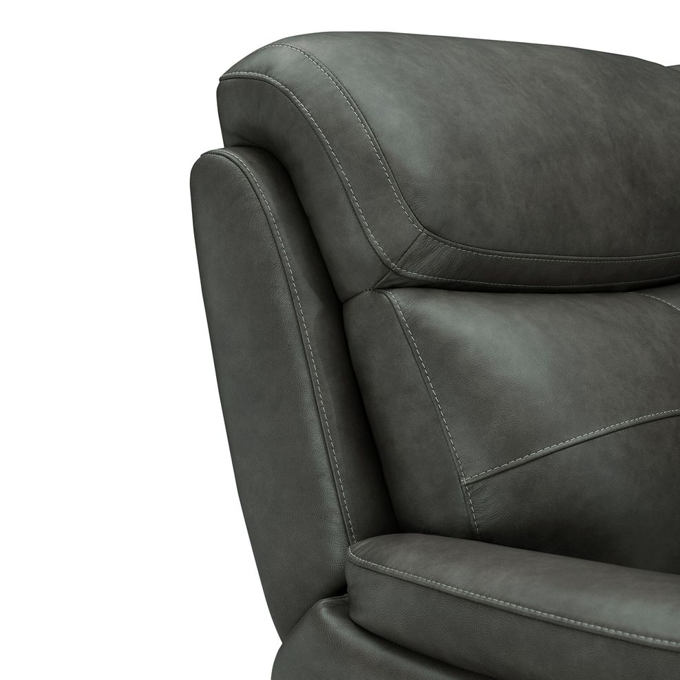 Iver 2 Seater Electric Recliner Sofa with Power Headrests in Virgo Lead Leather 9