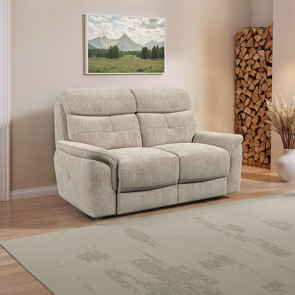 Iver 2 Seater Sofa in Jetta Beige Fabric 1