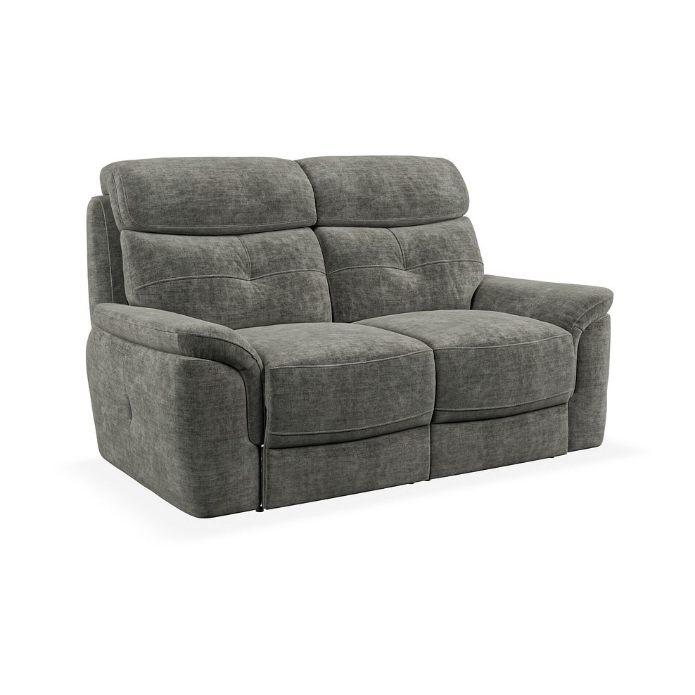 Iver 2 Seater Sofa in Plush Charcoal Fabric 1