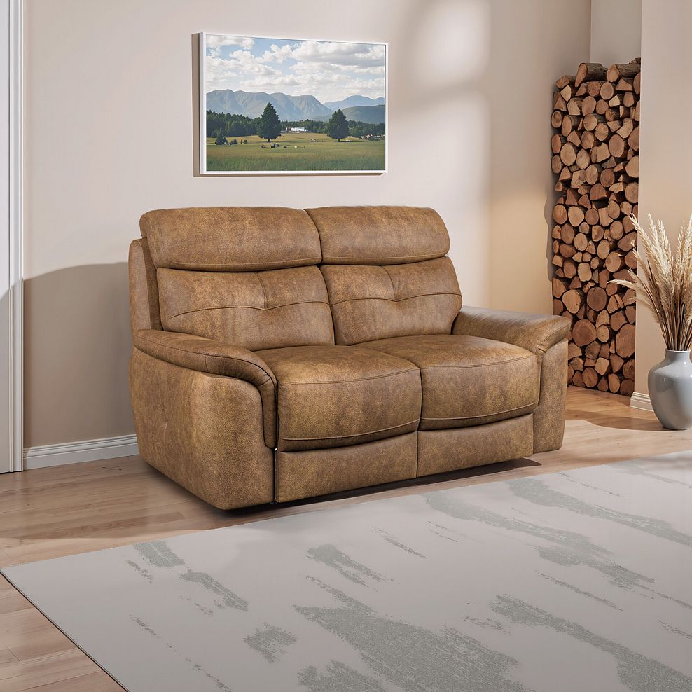 Iver 2 Seater Sofa in Ranch Brown Fabric 1