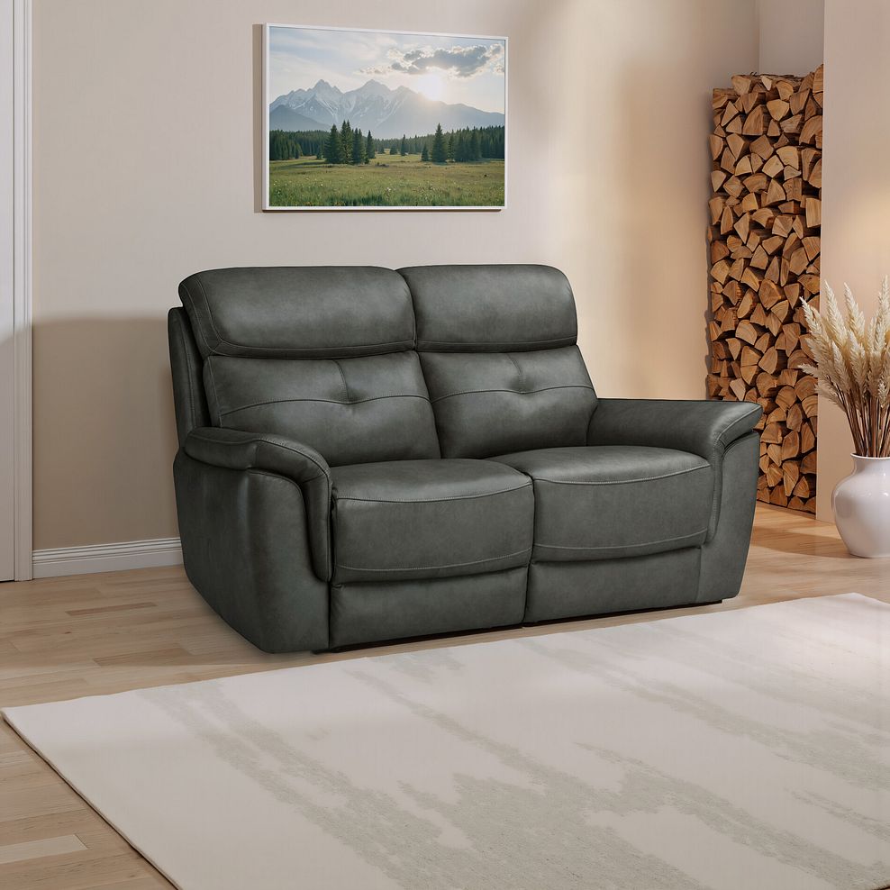 Iver 2 Seater Sofa in Virgo Lead Leather 1