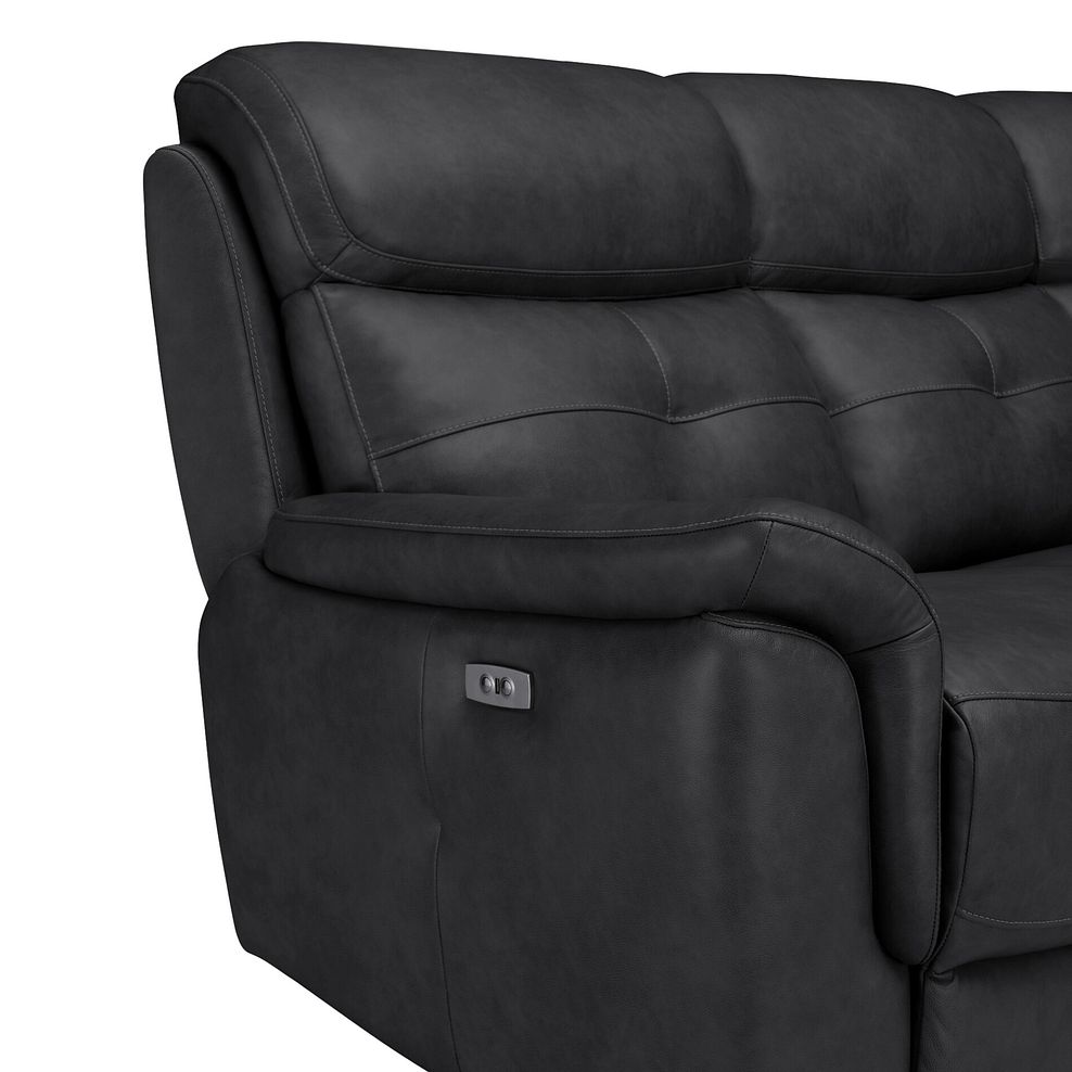 Iver 3 Seater Electric Recliner Sofa in Amara Black Leather 9