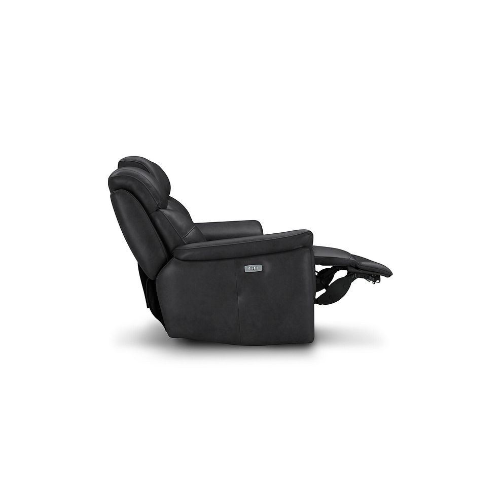 Iver 3 Seater Electric Recliner Sofa in Amara Black Leather 8