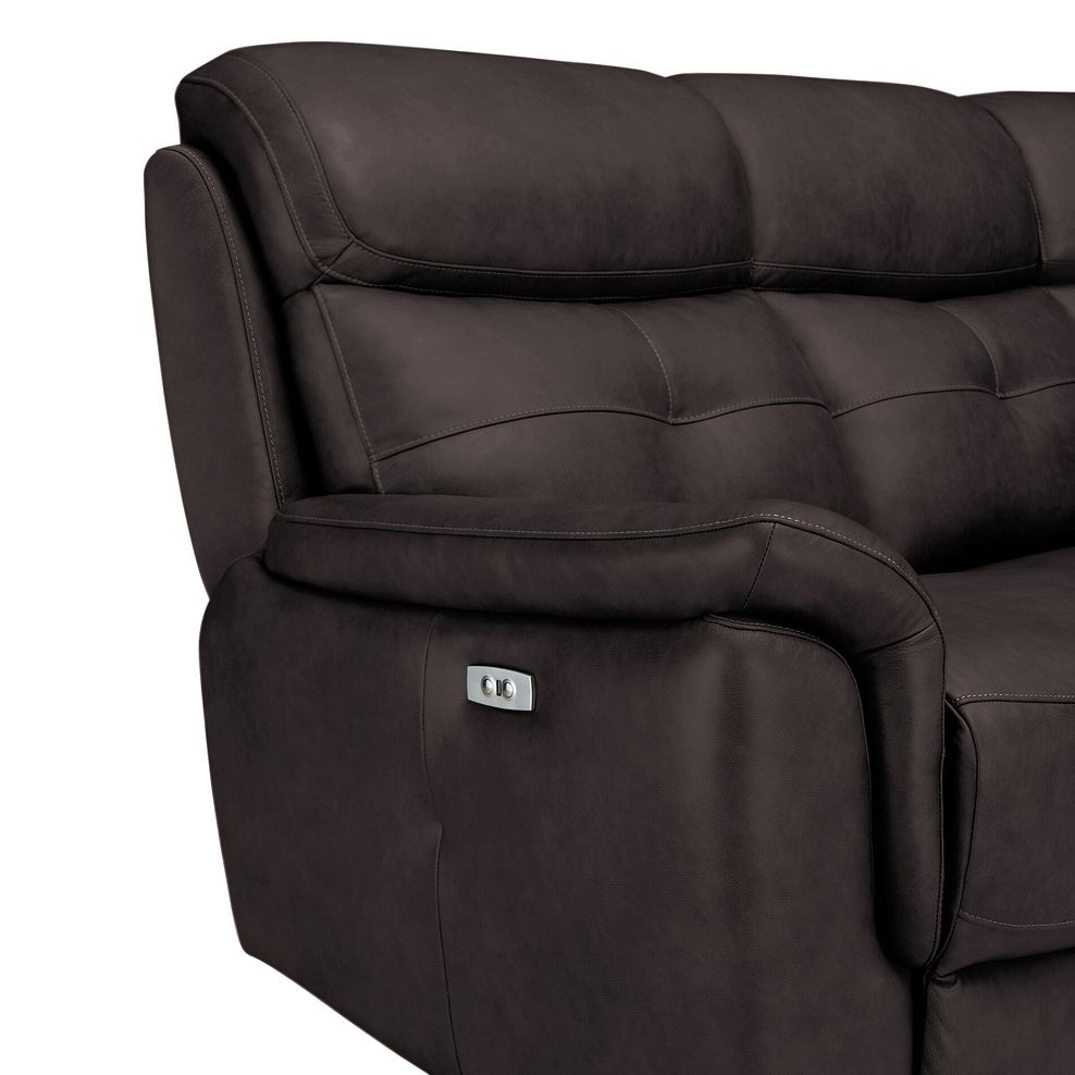 Iver 3 Seater Electric Recliner Sofa in Amara Brown Leather 8