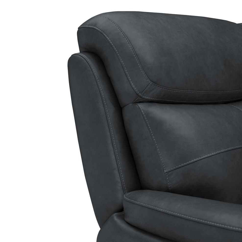 Iver 3 Seater Electric Recliner Sofa in Amara Dark Grey Leather 8