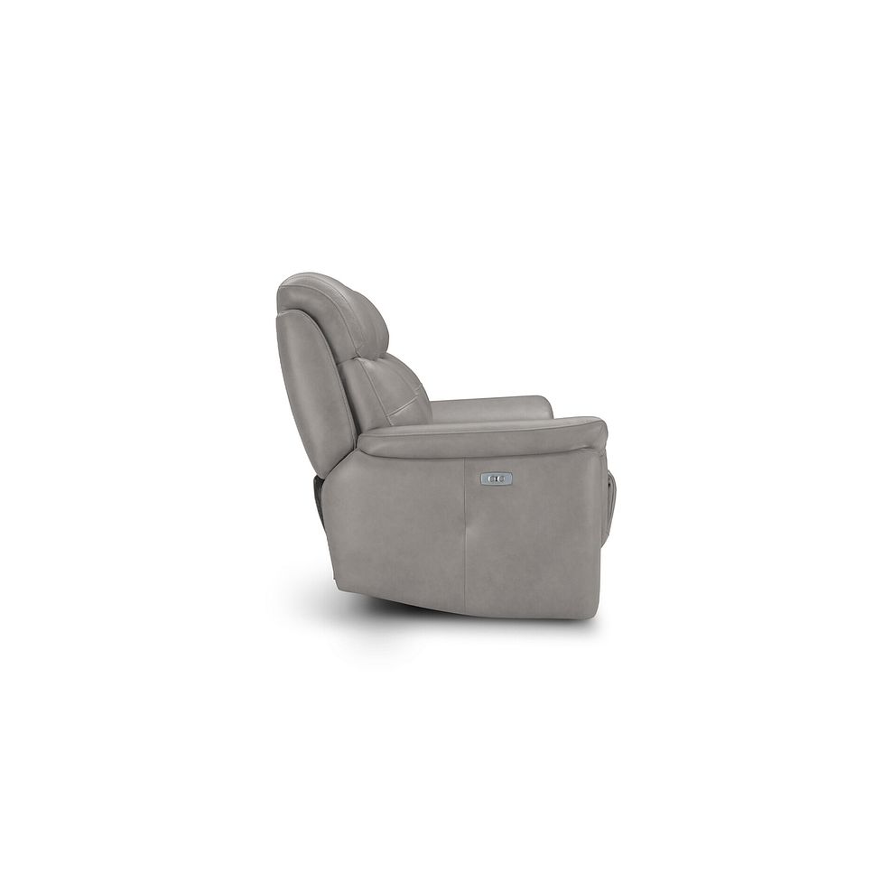 Iver 3 Seater Electric Recliner Sofa in Amara Light Grey Leather 7