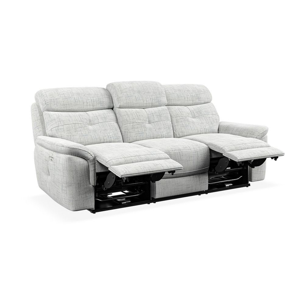 Iver 3 Seater Electric Recliner Sofa in Keswick Dove Grey Fabric 4