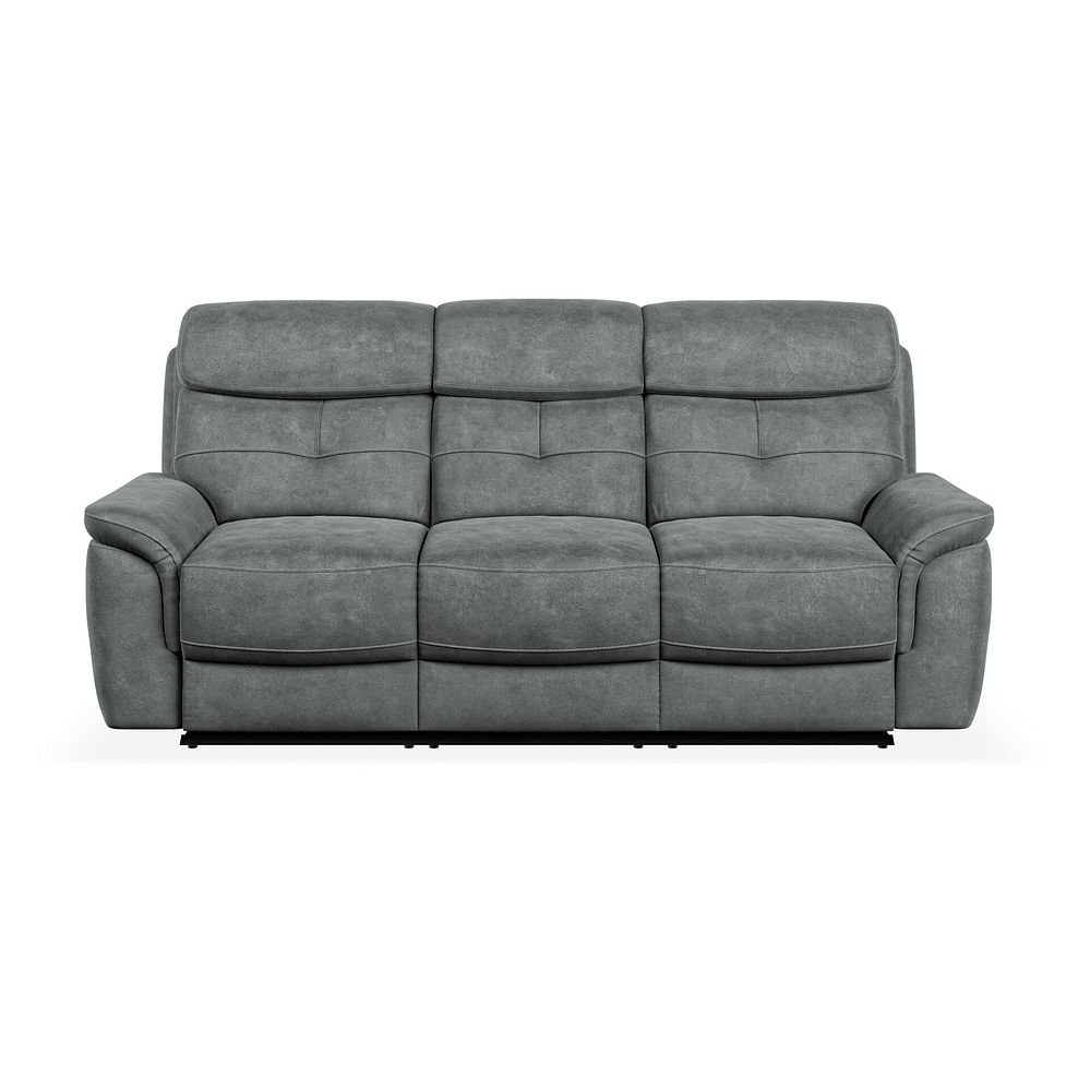 Iver 3 Seater Electric Recliner Sofa in Miller Grey Fabric 5