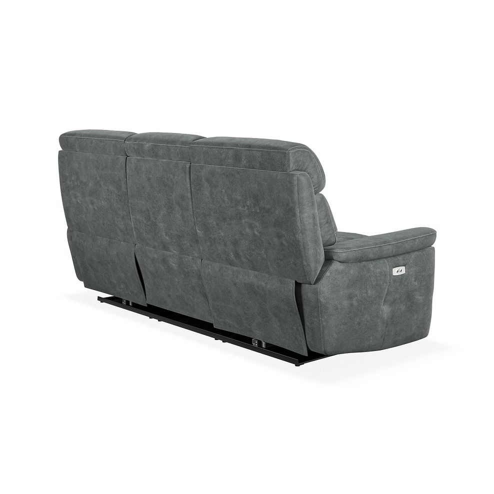 Iver 3 Seater Electric Recliner Sofa in Miller Grey Fabric 6