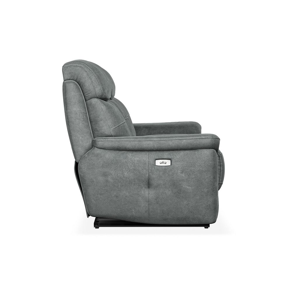 Iver 3 Seater Electric Recliner Sofa in Miller Grey Fabric 7
