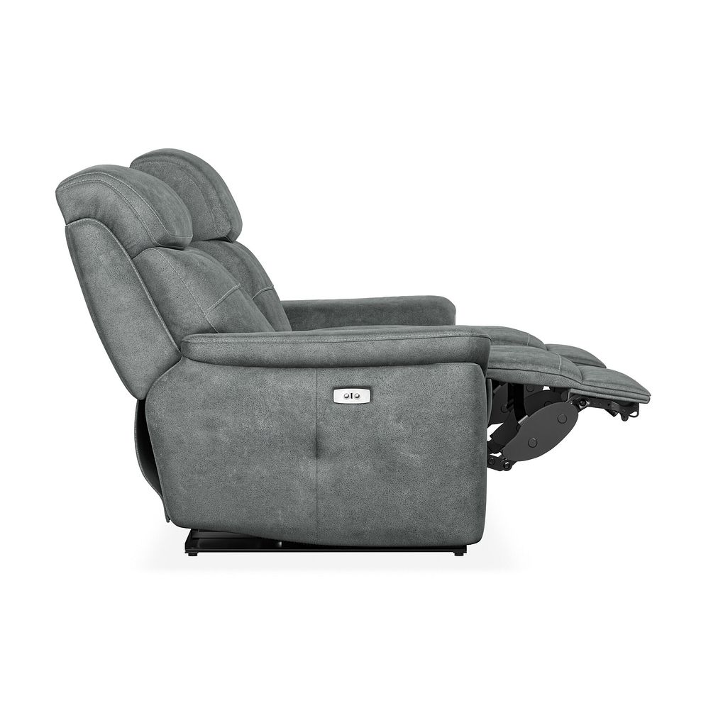 Iver 3 Seater Electric Recliner Sofa in Miller Grey Fabric 8