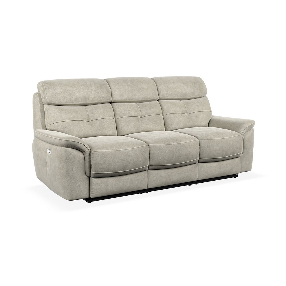 Iver 3 Seater Electric Recliner Sofa in Miller Taupe Fabric 1