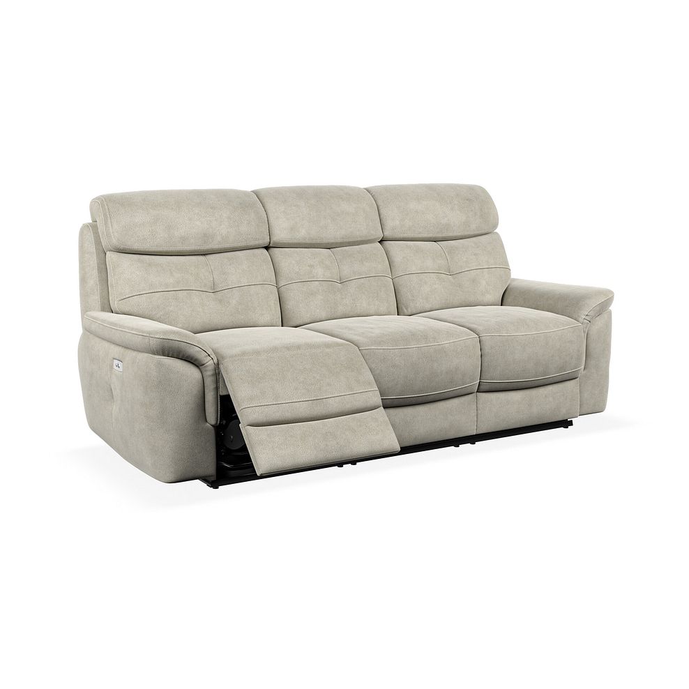 Iver 3 Seater Electric Recliner Sofa in Miller Taupe Fabric 2