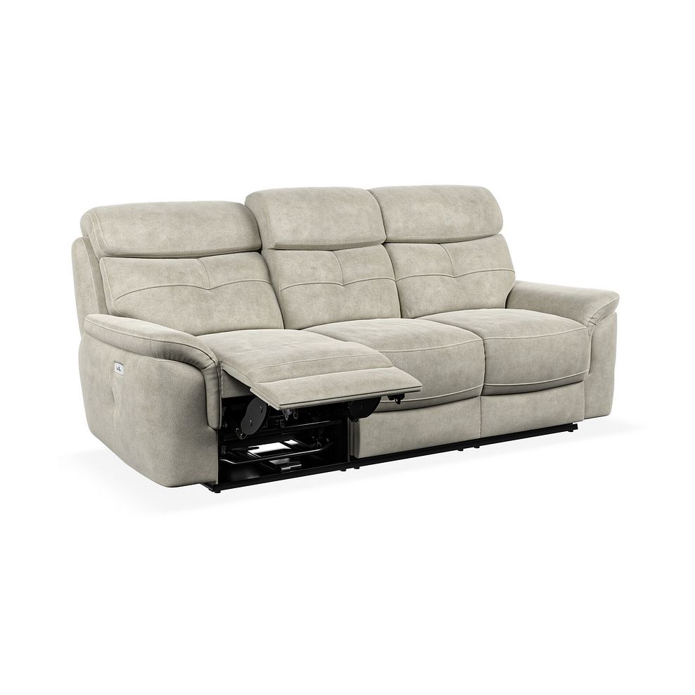 Iver 3 Seater Electric Recliner Sofa in Miller Taupe Fabric 3