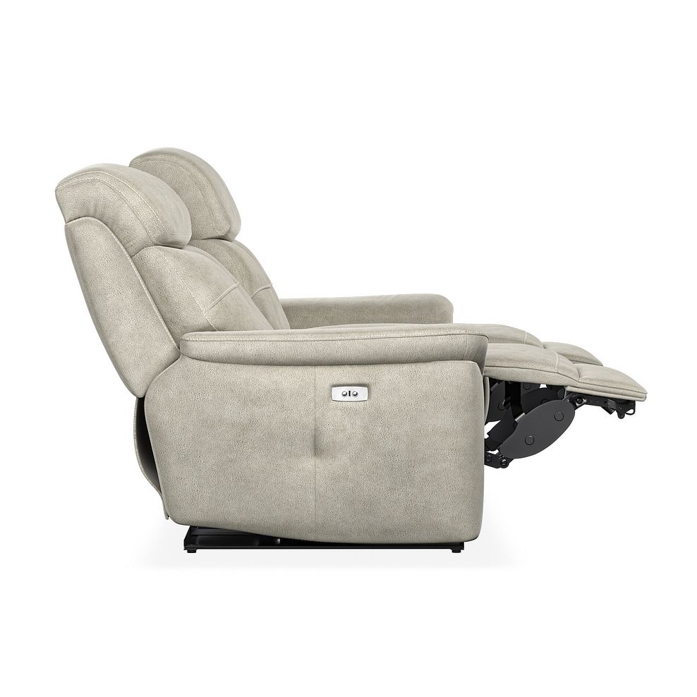 Iver 3 Seater Electric Recliner Sofa in Miller Taupe Fabric 8