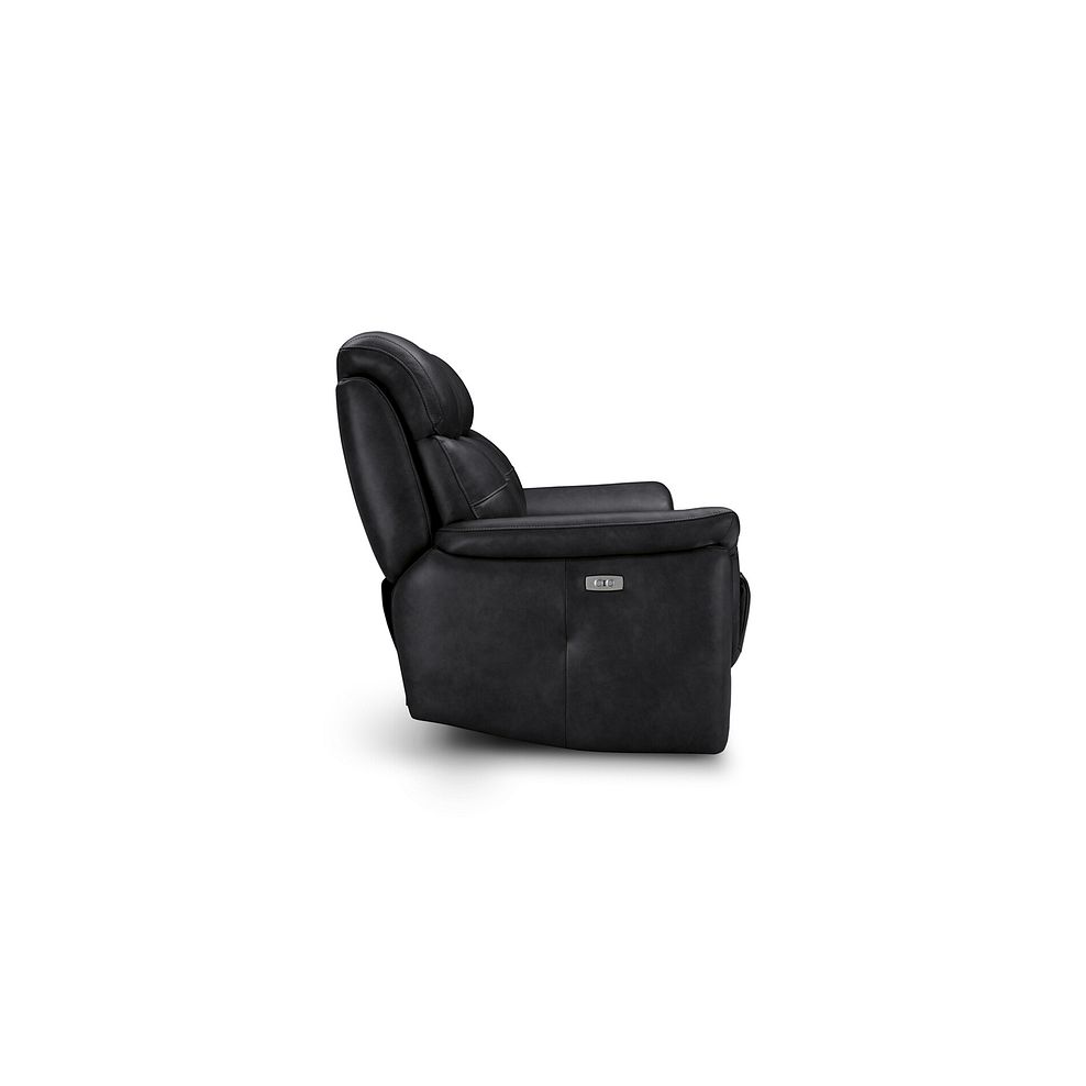 Iver 3 Seater Electric Recliner Sofa in Odyssey Black Leather 6