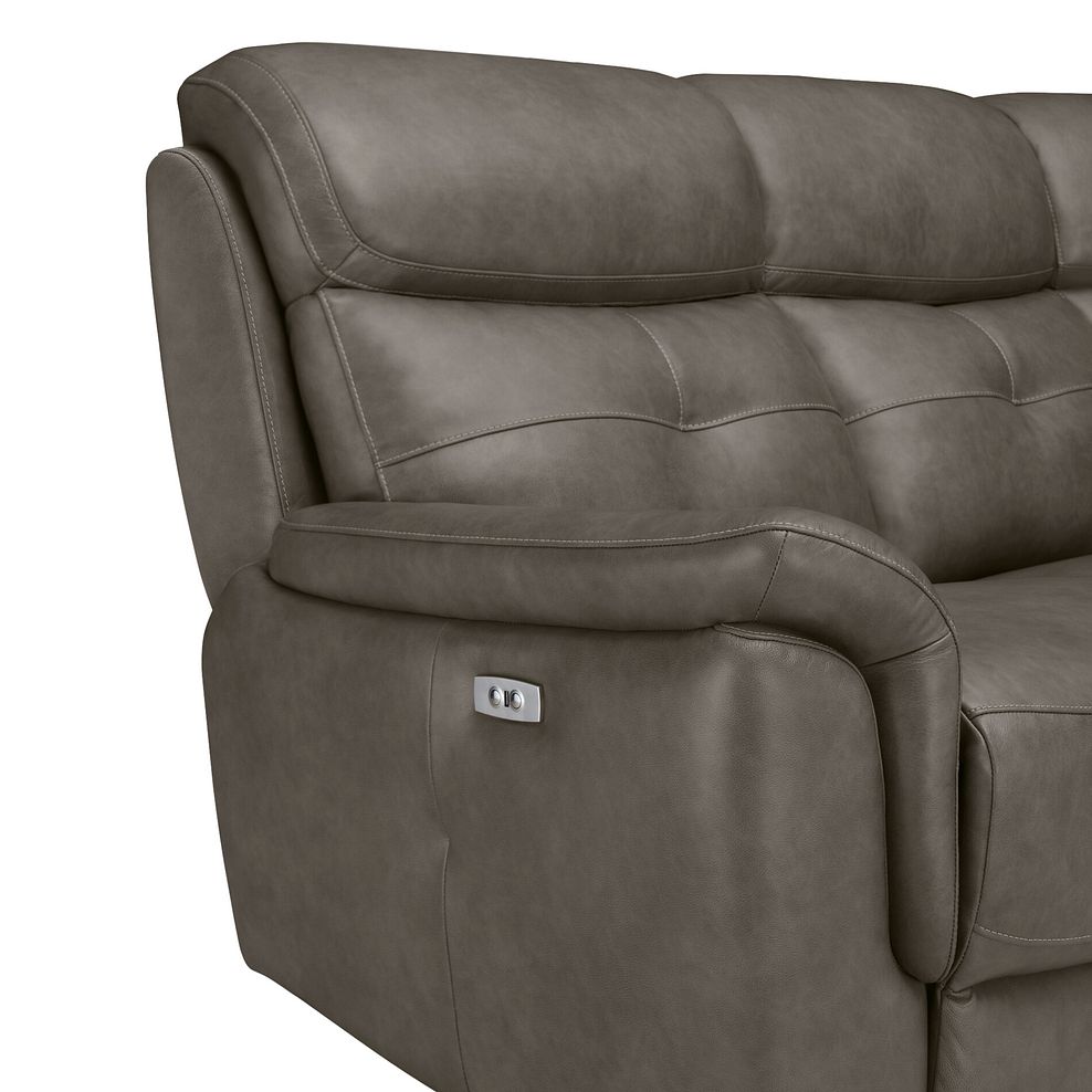 Iver 3 Seater Electric Recliner Sofa in Odyssey Dark Grey Leather 9