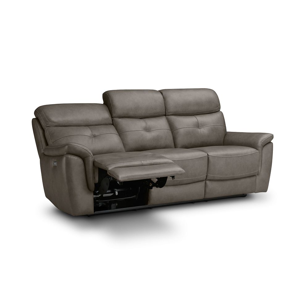 Iver 3 Seater Electric Recliner Sofa in Odyssey Dark Grey Leather 2