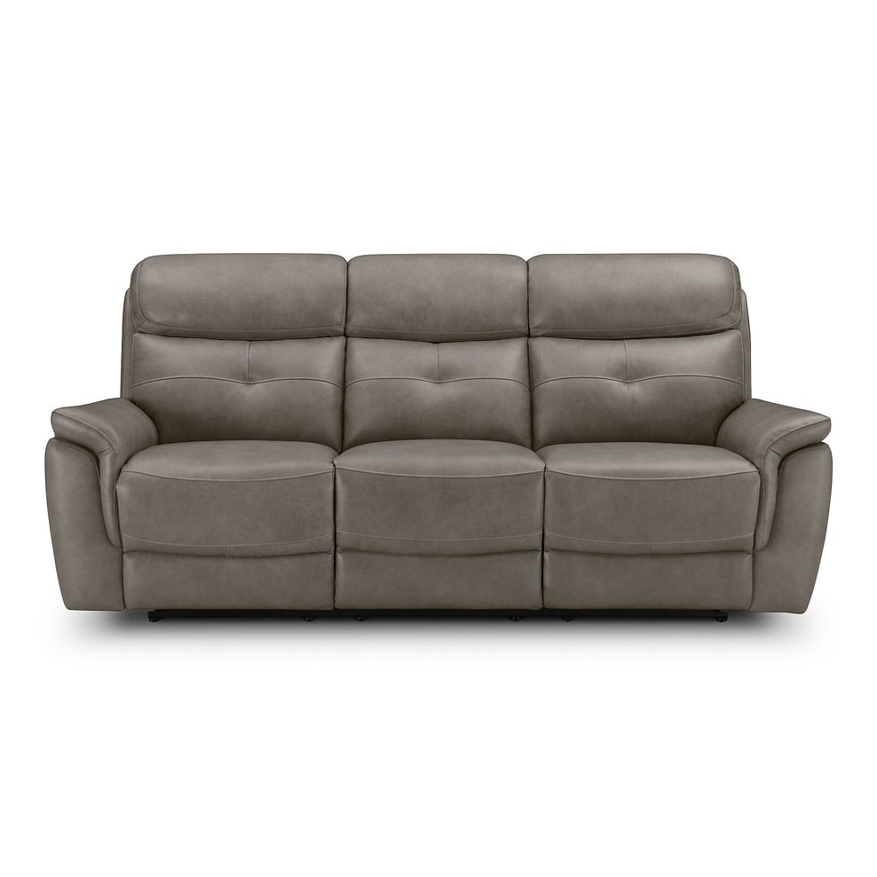 Iver 3 Seater Electric Recliner Sofa in Odyssey Dark Grey Leather 5