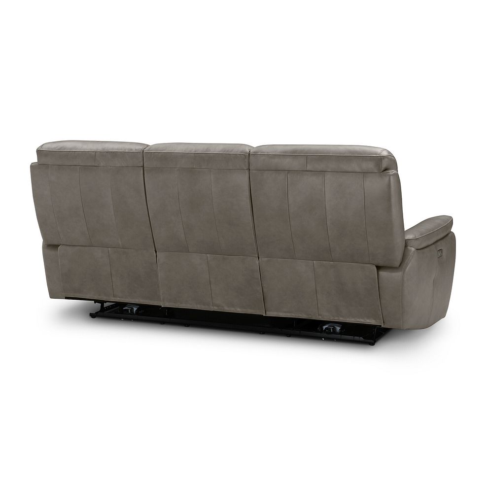 Iver 3 Seater Electric Recliner Sofa in Odyssey Dark Grey Leather 8