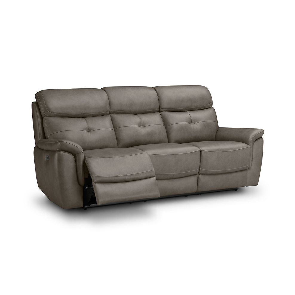 Iver 3 Seater Electric Recliner Sofa in Odyssey Dark Grey Leather 3