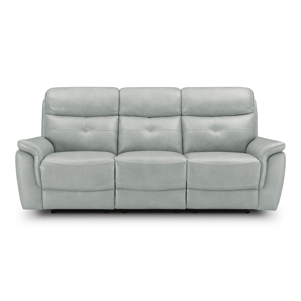 Iver 3 Seater Electric Recliner Sofa in Odyssey Light Grey Leather 7