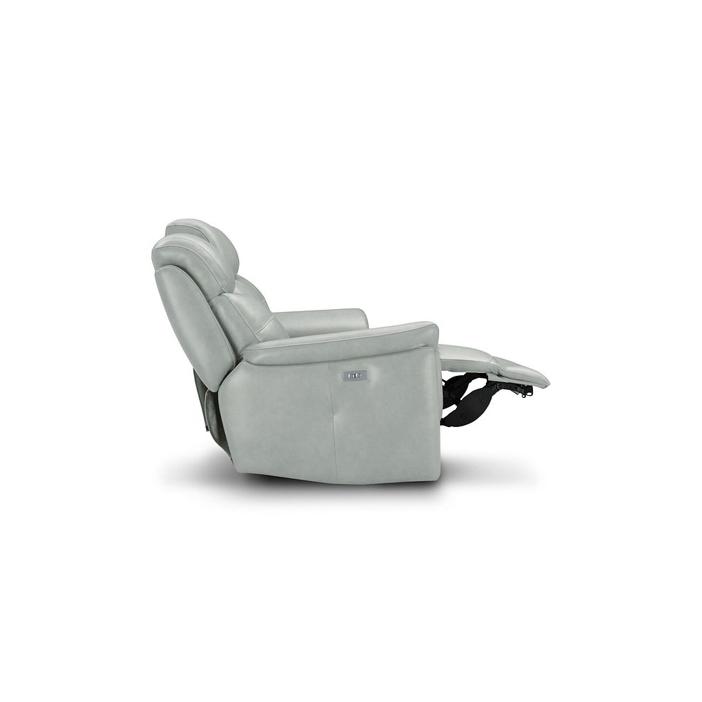 Iver 3 Seater Electric Recliner Sofa in Odyssey Light Grey Leather 6