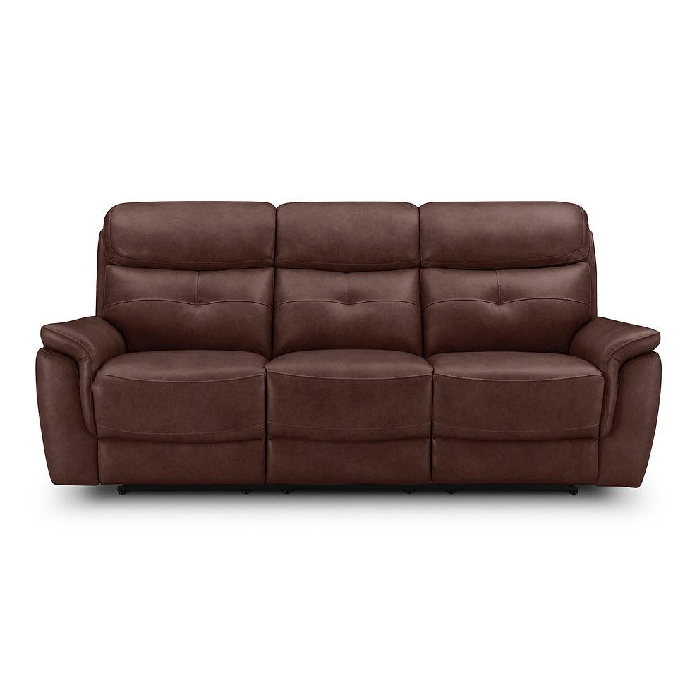 Iver 3 Seater Electric Recliner Sofa in Odyssey Tan Leather 2