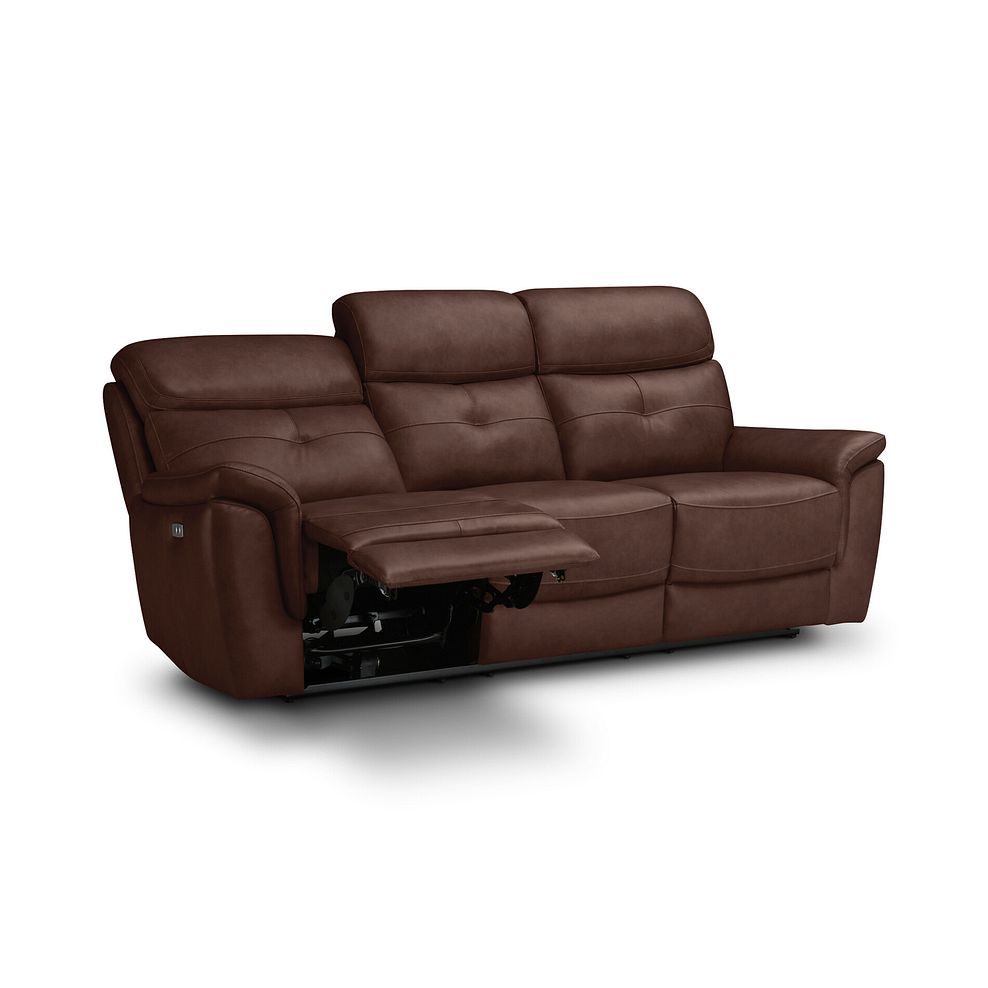 Iver 3 Seater Electric Recliner Sofa in Odyssey Tan Leather 4