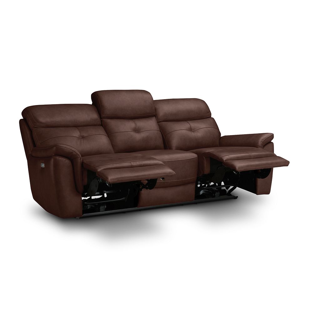 Iver 3 Seater Electric Recliner Sofa in Odyssey Tan Leather 5