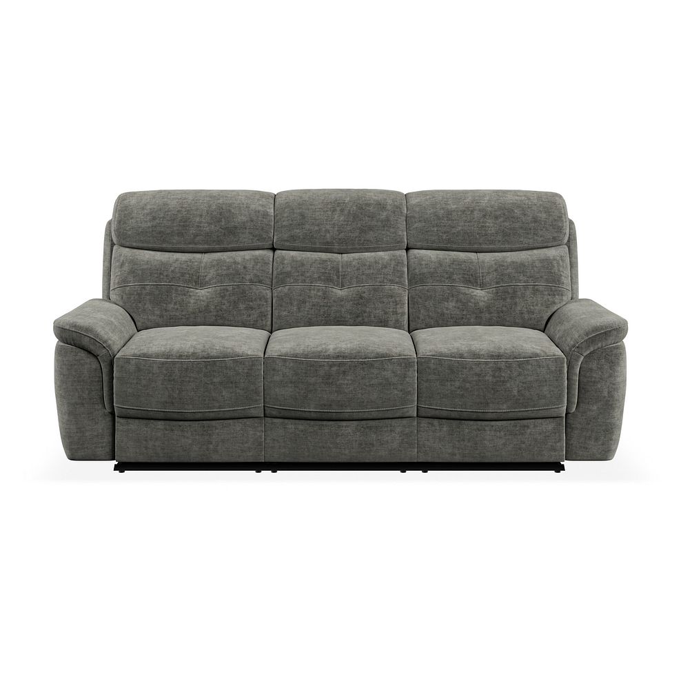 Iver 3 Seater Electric Recliner Sofa in Plush Charcoal Fabric 5
