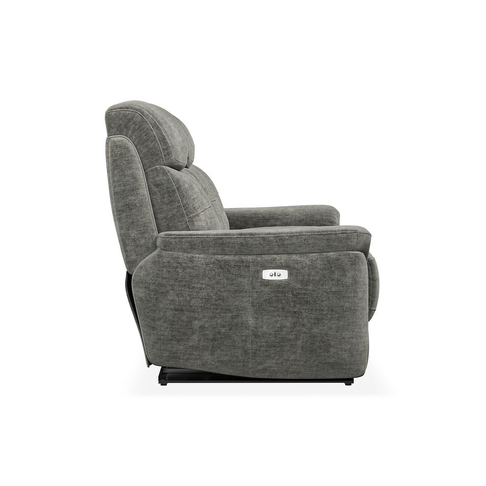 Iver 3 Seater Electric Recliner Sofa in Plush Charcoal Fabric 7