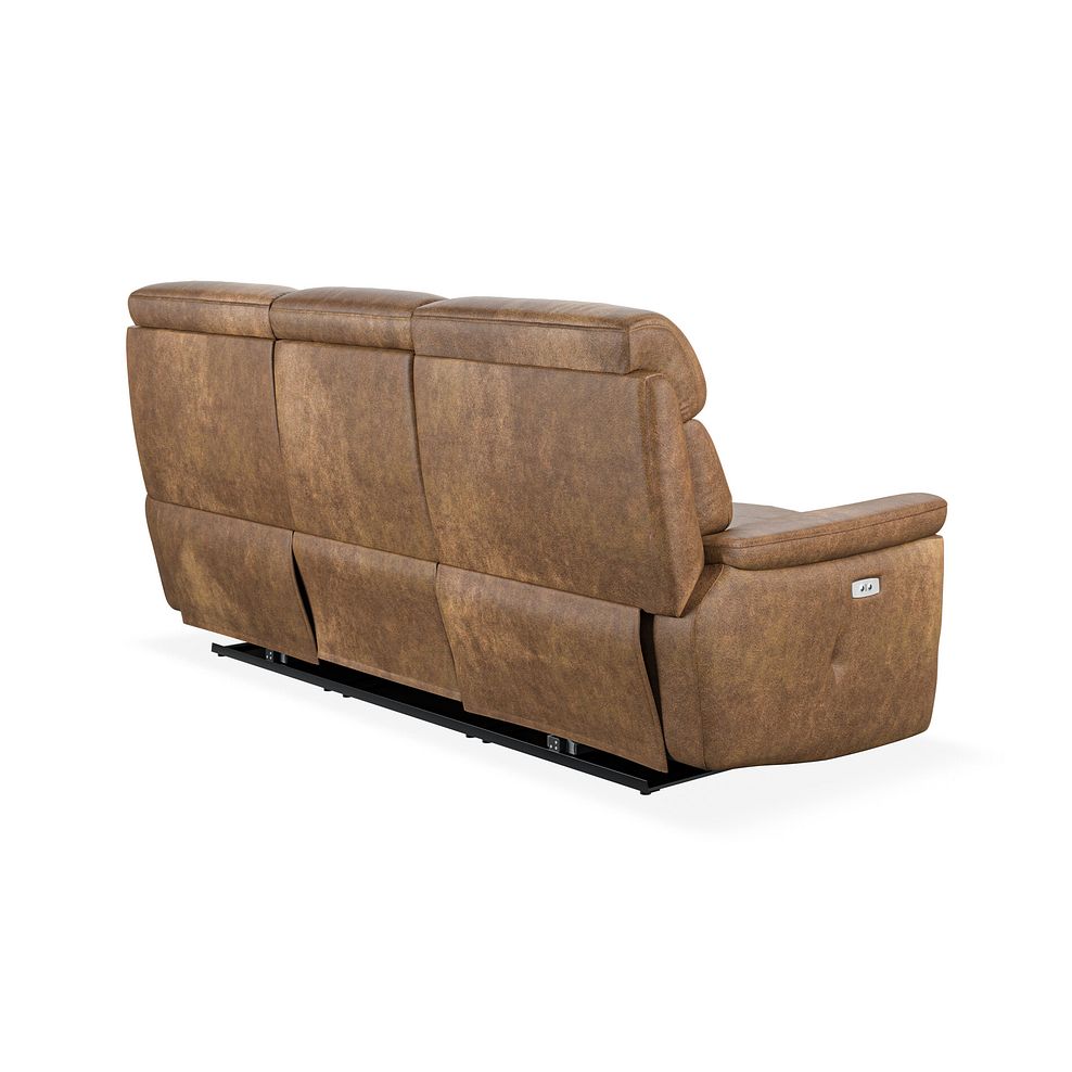 Iver 3 Seater Electric Recliner Sofa in Ranch Brown Fabric 6