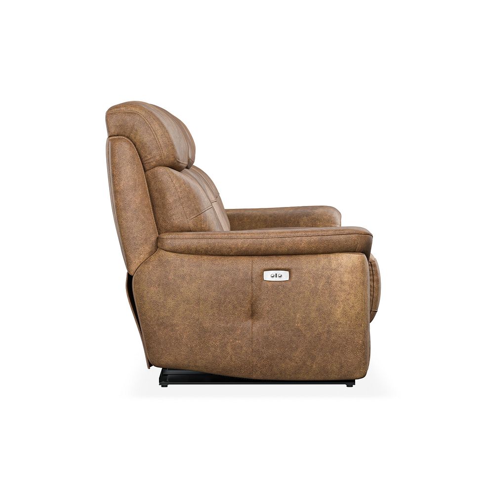 Iver 3 Seater Electric Recliner Sofa in Ranch Brown Fabric 7