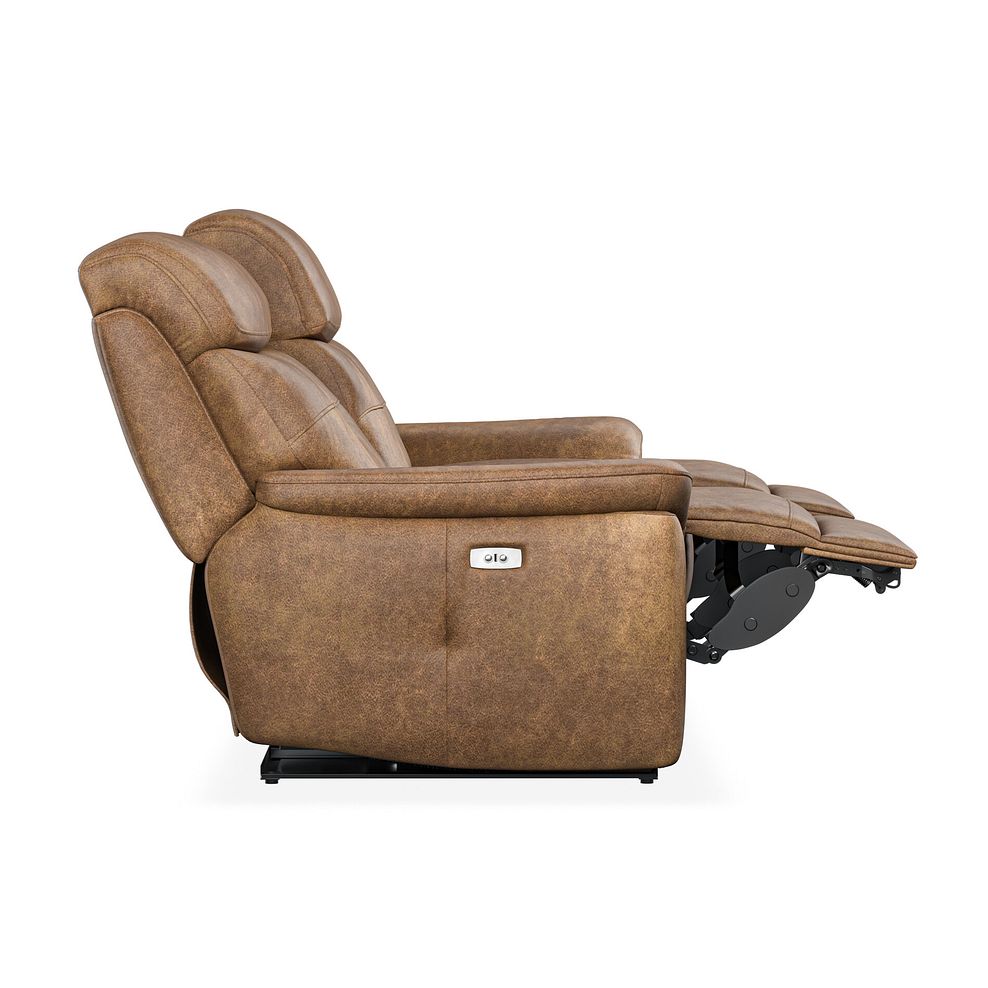 Iver 3 Seater Electric Recliner Sofa in Ranch Brown Fabric 8
