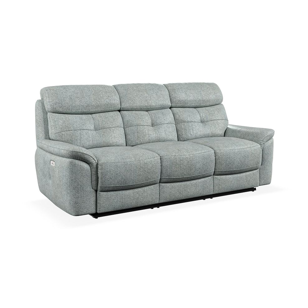 Iver 3 Seater Electric Recliner Sofa in Santos Steel Fabric 1