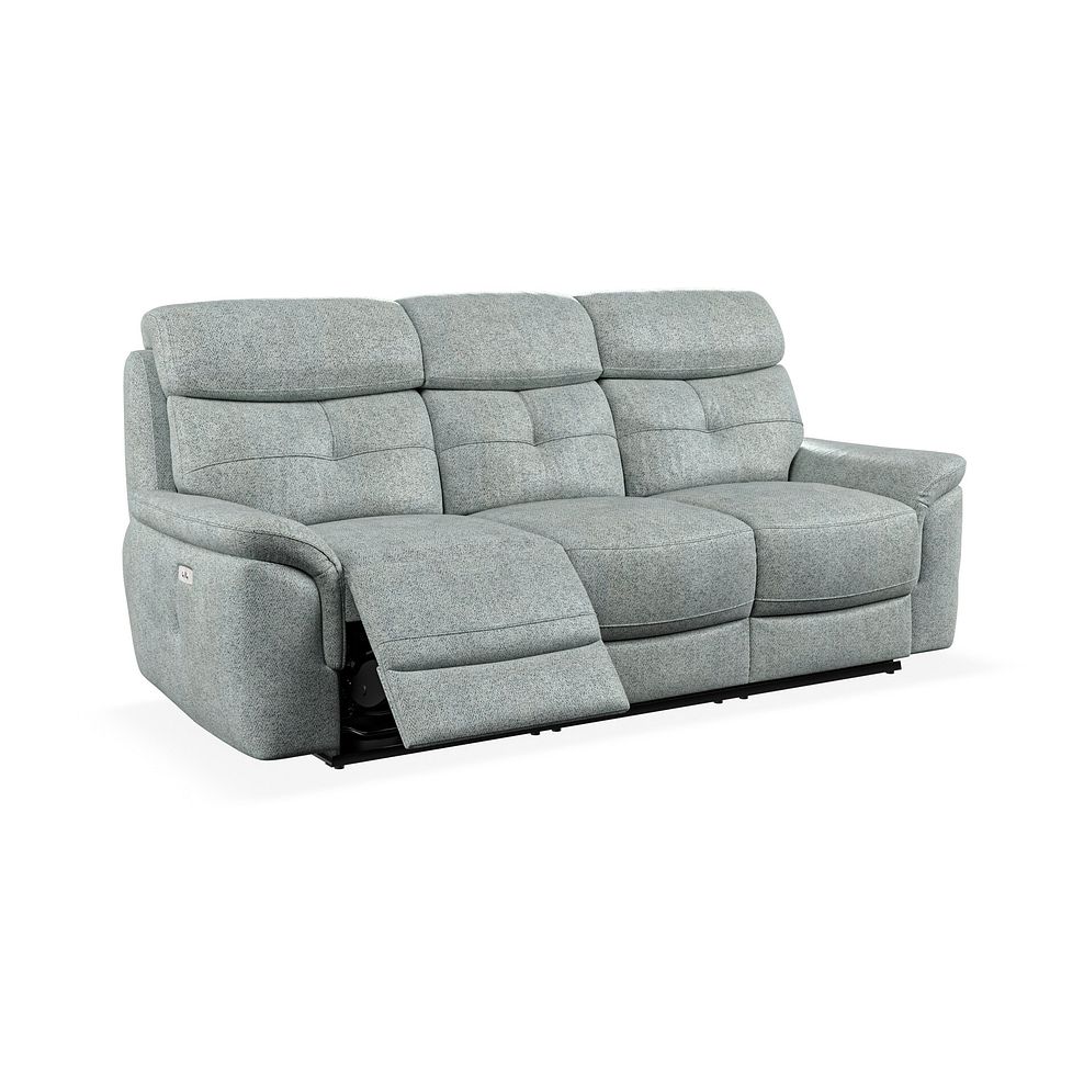 Iver 3 Seater Electric Recliner Sofa in Santos Steel Fabric 2