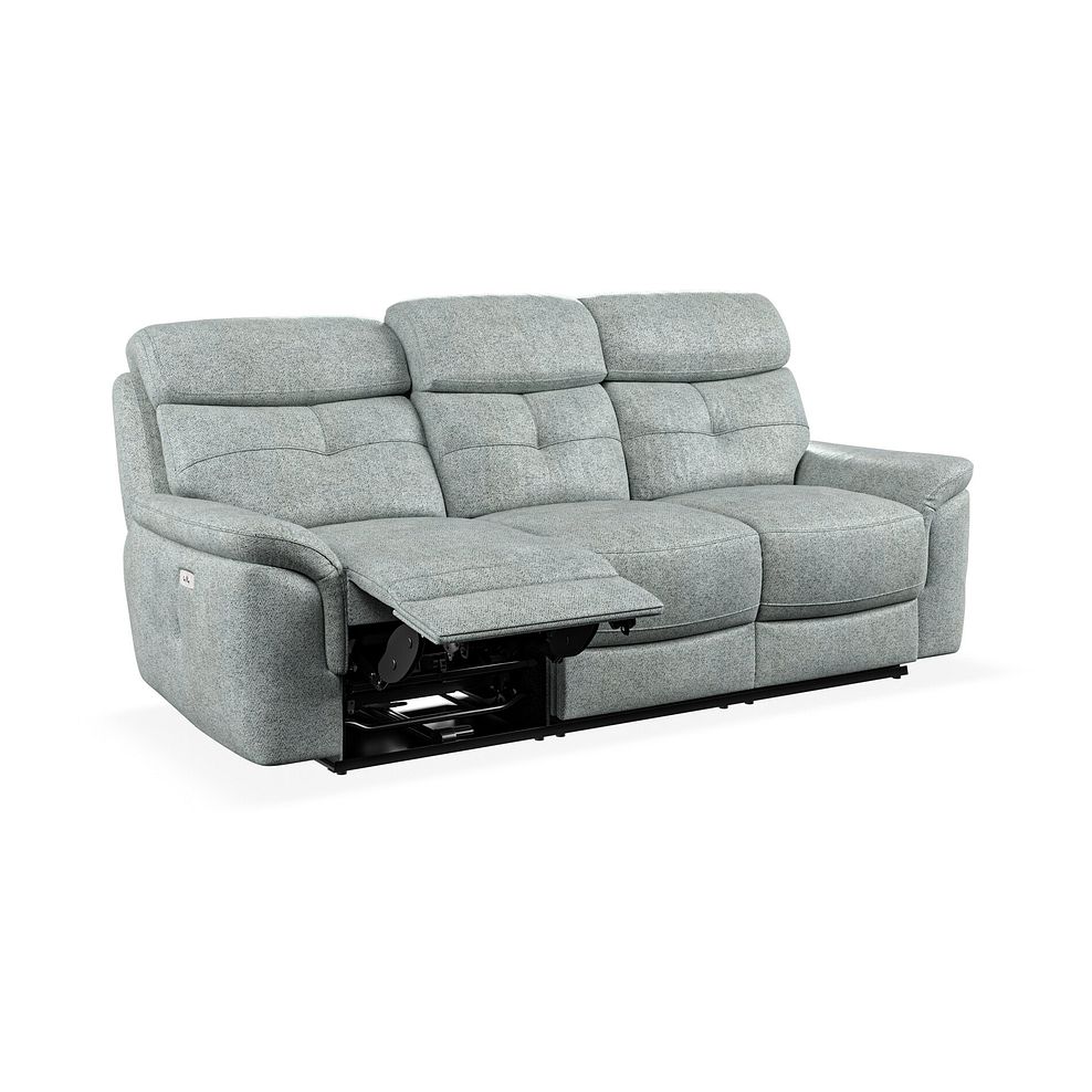 Iver 3 Seater Electric Recliner Sofa in Santos Steel Fabric 3
