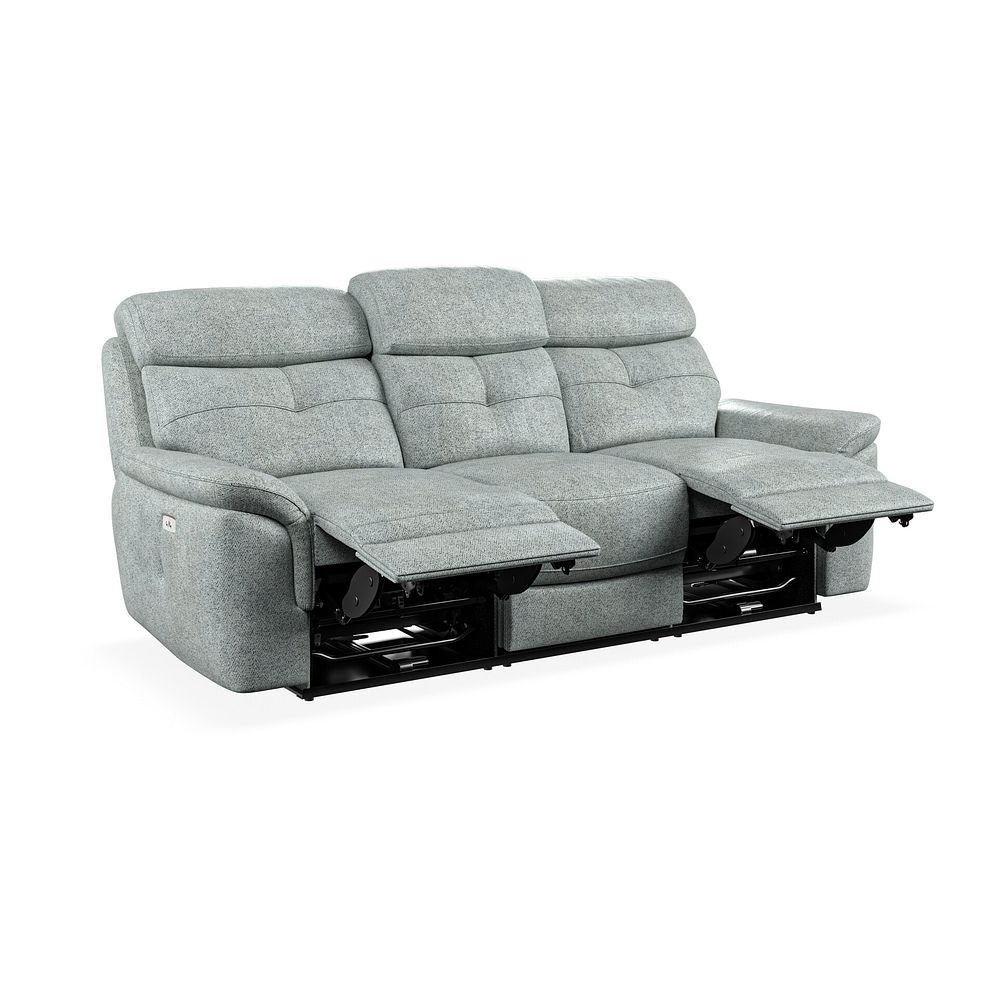 Iver 3 Seater Electric Recliner Sofa in Santos Steel Fabric 4