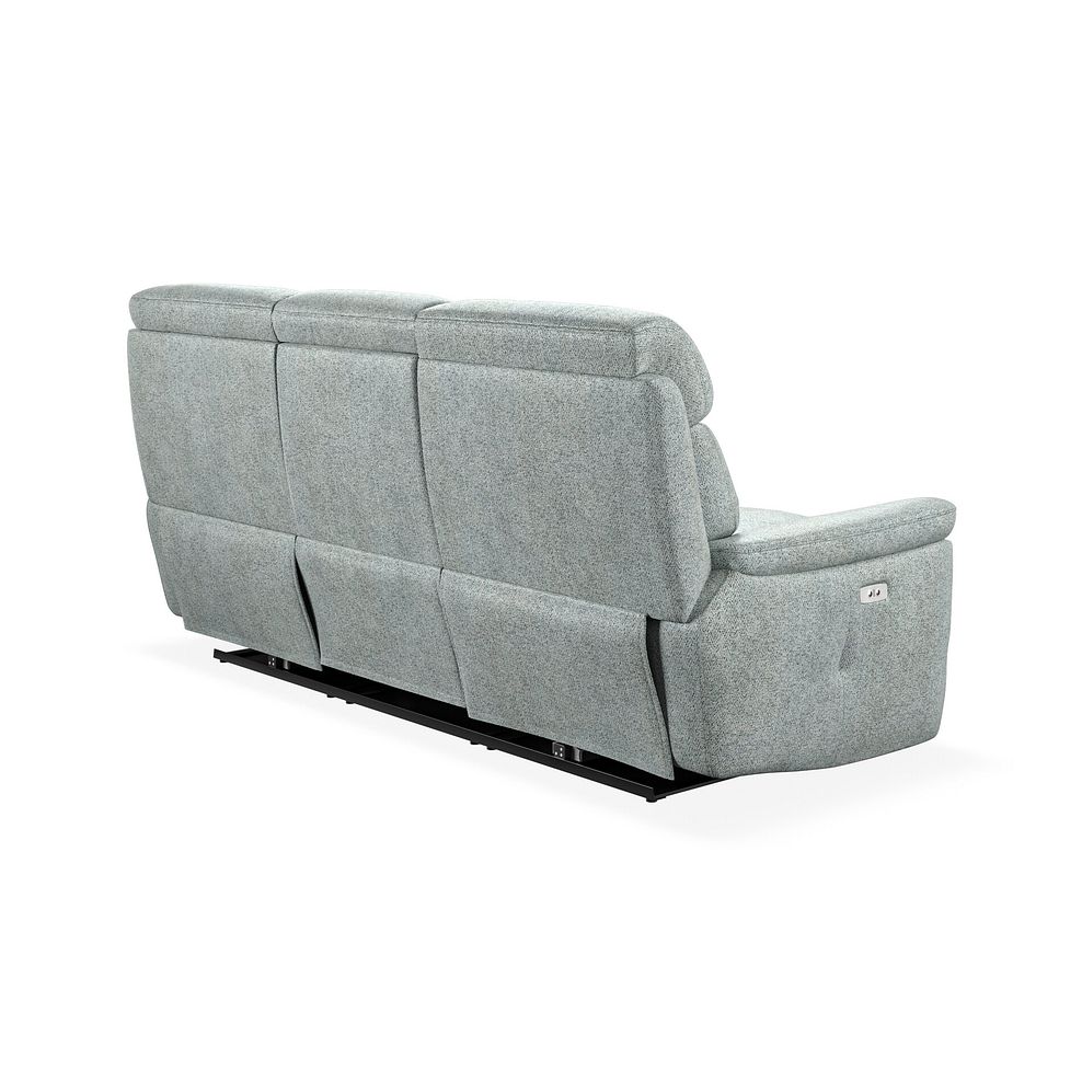 Iver 3 Seater Electric Recliner Sofa in Santos Steel Fabric 6