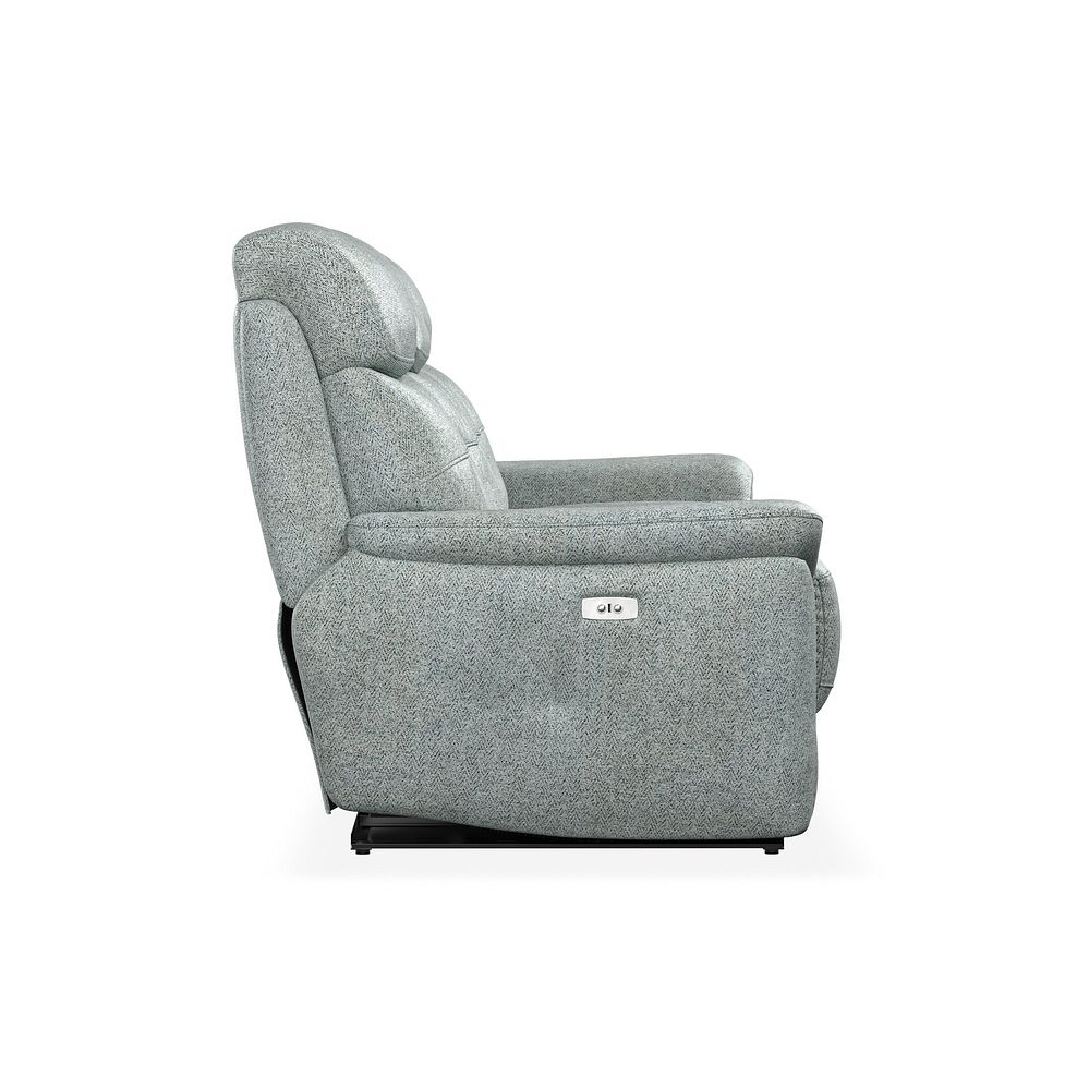 Iver 3 Seater Electric Recliner Sofa in Santos Steel Fabric 7