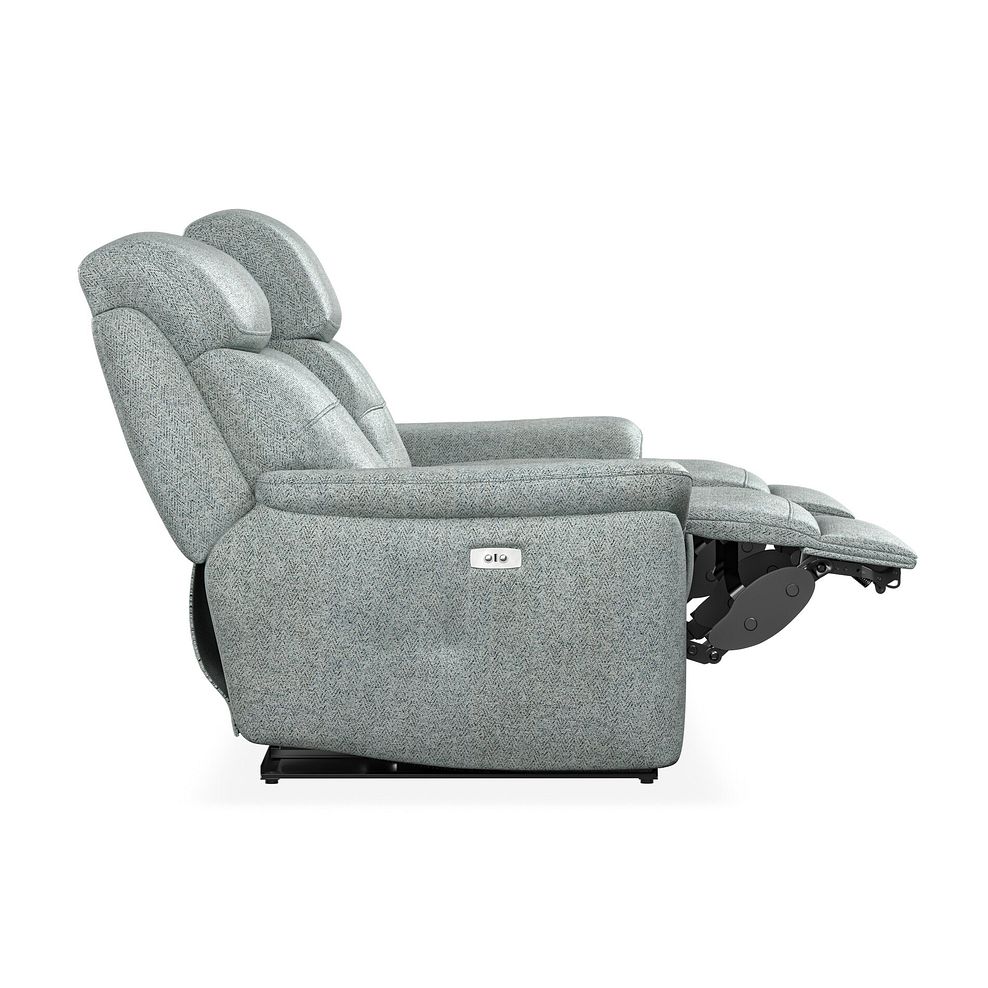Iver 3 Seater Electric Recliner Sofa in Santos Steel Fabric 8