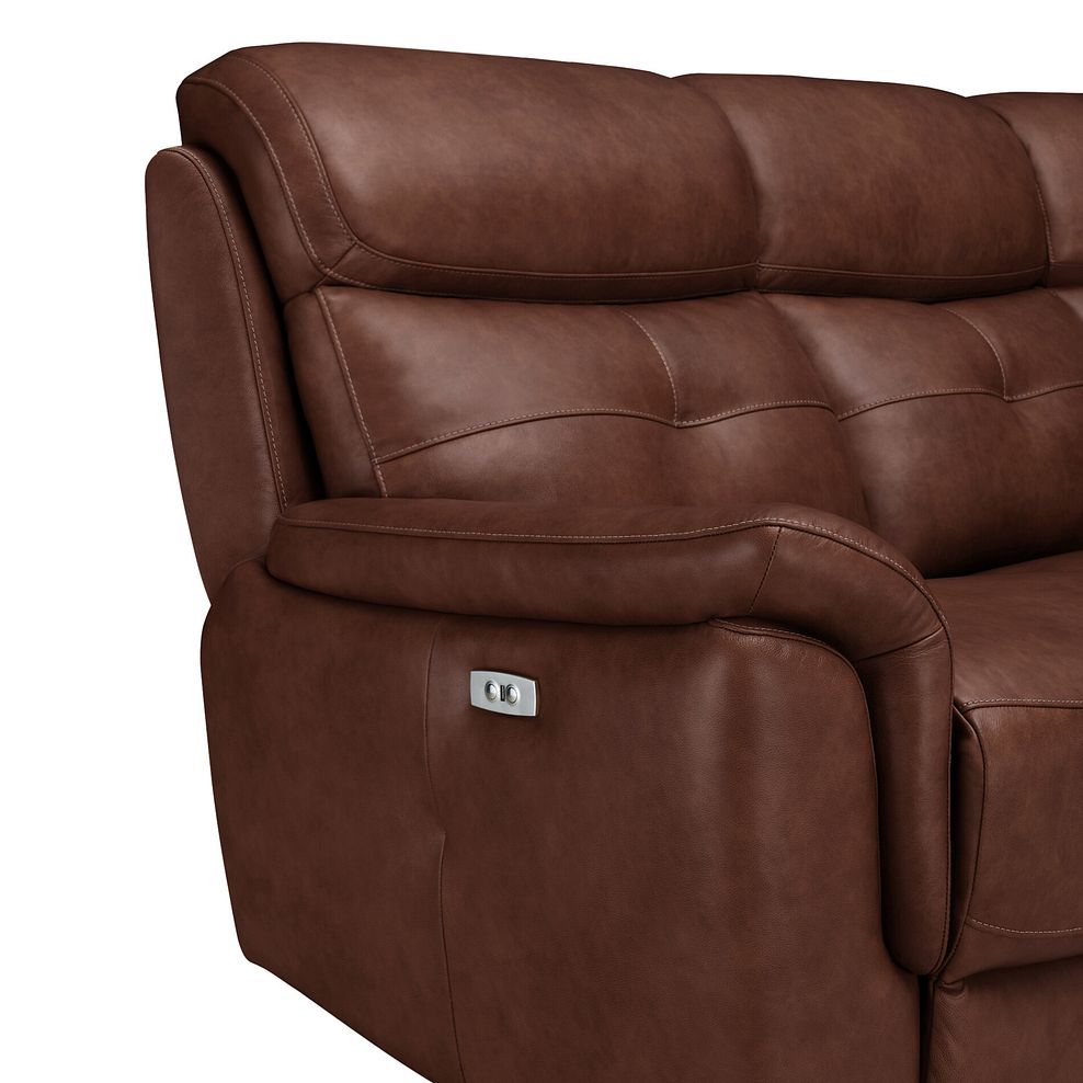 Iver 3 Seater Electric Recliner Sofa in Virgo Chestnut Leather 9